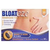 Bloateze Simethicone + Active Carbon 20 Tablets