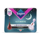 Bodyform Ultimate Ultra Night Sanitary Towels with Wings 8s image