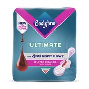 Bodyform Ultimate Ultra Regular Sanitary Towels with Wings 12s image