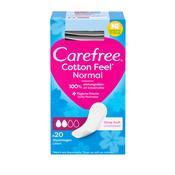 Carefree Cotton Unscented Pantyliners 20 Pack image