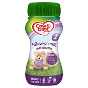 Cow &amp; Gate 2 Follow On Baby Milk Formula Liquid 6-12 Months 200ml