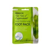 DermaV10 Deep Moisturising Foot Packs Tea Tree &amp; Peppermint 1 Pair
