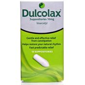 Dulcolax Suppositories 10mg  (12 Years Plus) 12 Suppositories