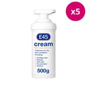 E45 Cream Pump 500g x 5