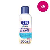 E45 Junior Foaming Bath Milk 500ml x 5