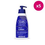 E45 Rich 24HR Lotion 400ml x 5