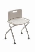 Folding Bath Bench With Backrest White image
