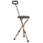 Folding Cane Seat Gold &amp; Black image