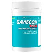 Gaviscon Advance Chewable Tablets Peppermint Flavour 60 Tablets image