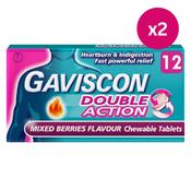Gaviscon Double Action Mixed Berries Chewable 48 Tablets image