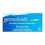 Germoloids Triple Action Haemorrhoids &amp; Piles Suppositories 24 Pack image
