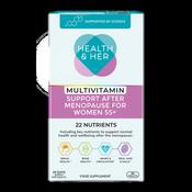Health &amp; Her Multivitamin Support After Menopause for Women 55+ 60 Capsules