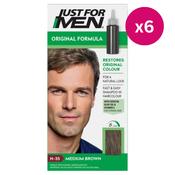 Just For Men Original Formula Medium Brown Hair Dye H-35 x 6 image