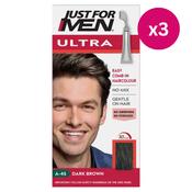 Just For Men Ultra Hair Dye Dark Brown A-45 x 3 image