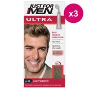 Just For Men Ultra Hair Dye L Brown A-25 x 3