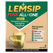 Lemsip Max All In One Lemon Sachets 8 Sachets