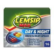 Lemsip Max Day &amp; Night Cold &amp; Flu Relief 16 Capsules image