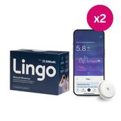 Lingo by Abbot 2-week Continuous Glucose Monitor &amp; App - Wearable Glucose Tracker - x2