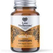 Love Mushrooms Vitality Cordyceps 4000mg 30 Capsules