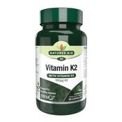 Natures Aid Vitamin K2 (100ug) MenaQ7 (with Vitamin D3) 30 Capsules