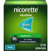 Nicorette Freshmint Gum 4mg 210 Pieces