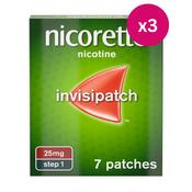 Nicorette Invisi Patch Step One 25mg 7 Pack x 3 image