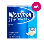 Nicotinell 24 Hour Patches Step One 21mg 7 Pack x 6 image