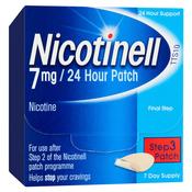 Nicotinell 24 Hour Patches Step Three 7mg 7 Pack image