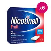 Nicotinell 2mg Fruit Gum 204 Pieces x 6 image