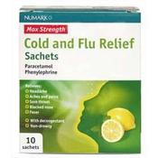 Numark Max Strength Cold+Flu Relief 10 Sachets image