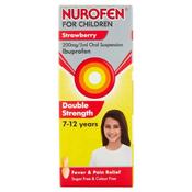 Nurofen Double Strength For Children 7-12 years Strawberry Flavour 100ml image