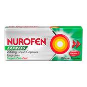 Nurofen Express 200mg Liquid 10 Liquid Capsules image