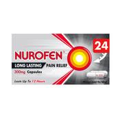 Nurofen Long Lasting Pain Relief 300mg Prolonged Release 24 Capsules image