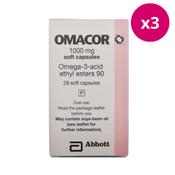 Omacor Capsules 1000mg 28 Capsules x 3