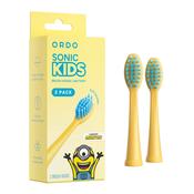 Ordo Sonic Kids Battery Brush Heads - Minions Yellow 2 Pack