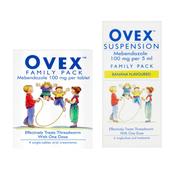 Ovex Tablets &amp; Ovex Suspension Banana Flavoured Family Pack Bundle