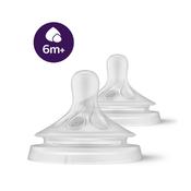 Philips Avent Natural Response Bottle Teat Flow 6 - 6m+ thick feed image