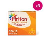 Piriton Hayfever &amp; Allergy Tablets 30s x 3