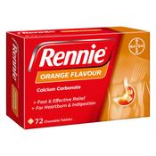 Rennie Orange Chewable Tablets 72 Tablets image