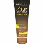 Rimmel Water Resistant Instant Tan Wash Off Light Shimmer 125ml image