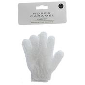 Rose &amp; Caramel White Exfoliating Gloves