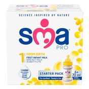 SMA PRO First Infant Milk From Birth Ready To Feed Starter Pack 70ml x 6