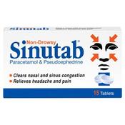 Sinutab Non Drowsy 15 Tablets