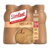 SlimFast Milkshake Multipack Bottle Cafe Latte 6x325ml