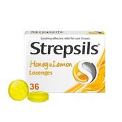 Strepsils Honey &amp; Lemon Lozenges 36 Pack