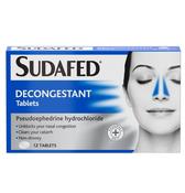 Sudafed Decongestant 12 Tablets image