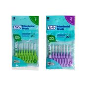 TePe Interdental Brushes Original Green 8s &amp; Original Purple 8s