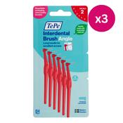 TePe Interdental Brushes Angle Red Size 2 6pcs x3 image