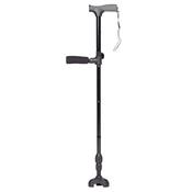 Twin Handled Walking Stick - Black image
