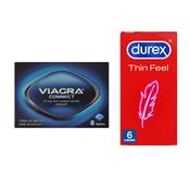 VIAGRA Connect 50mg 8 + Durex Thin Feel Condoms